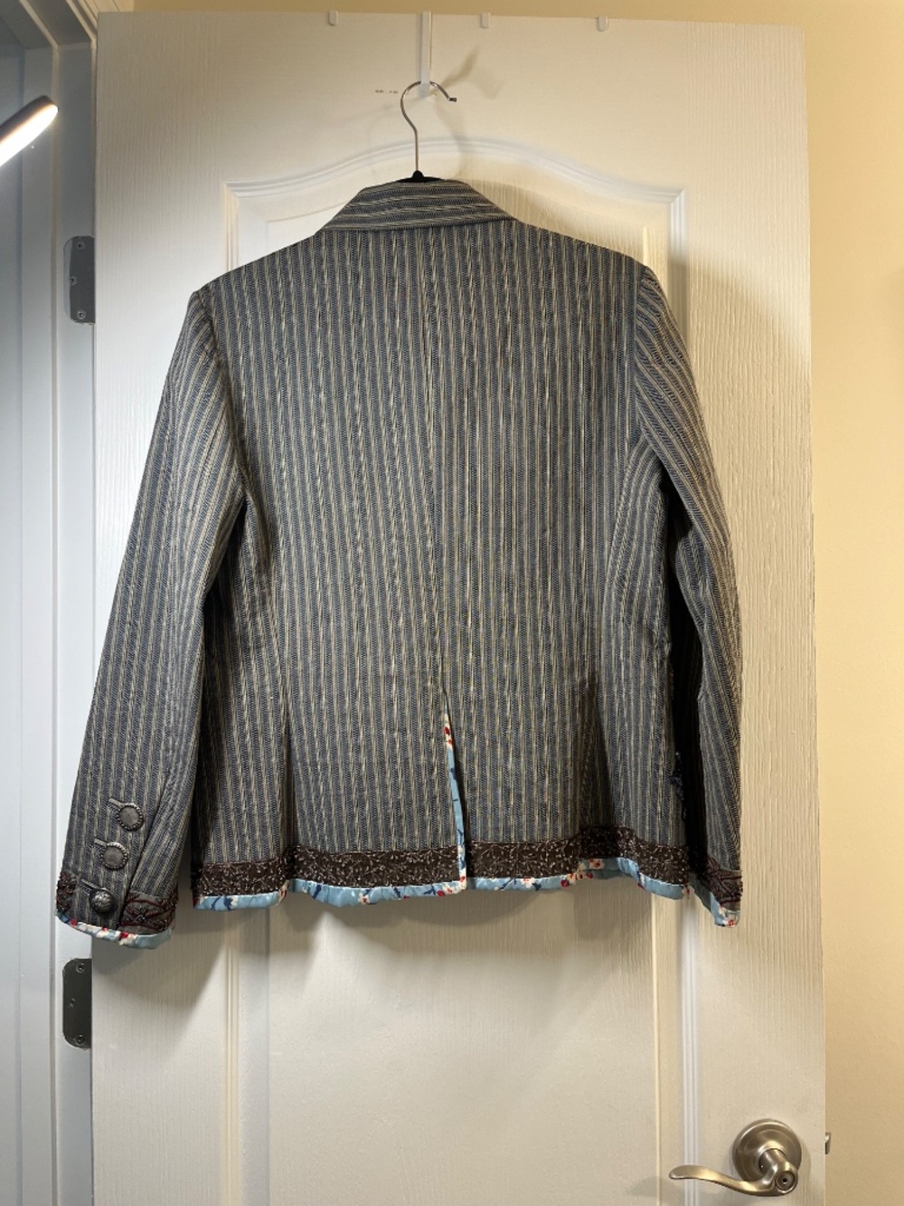 Kenzo Women "Modèle Déposé" Cotton Jacket with Beaded Appliqué Made in France - Picture 3 of 10